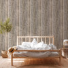 Galerie Reclaimed Wood Effect Motif Wallpaper - WW22213 - Beige / Cream / Black