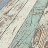 Galerie Shabby Chic Narrow Panelled Wood Effect Wallpaper - WW22234 - Blue / Brown / White