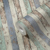 Galerie Shabby Chic Narrow Panelled Wood Effect Wallpaper - WW22234 - Blue / Brown / White