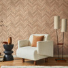 Galerie Herringbone Tile Effect Wallpaper - 45760 - Beige