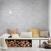 Galerie Sandstone Splendour Brick Effect Wallpaper - BB51104 - White / Grey
