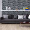 Galerie Petrified Paradise Brick Effect Wallpaper - BB51112 - Grey / Black