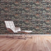 Galerie Petrified Paradise Brick Effect Wallpaper - BB51113 - Pink Red / Brown / Grey