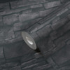 Galerie Rustic Natural Stone Wall Effect Wallpaper - BB51133 - Black