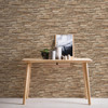 Galerie Slate Stone Wall Brick Effect Wallpaper - BB51147 - Beige / Pale Brown