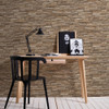 Galerie Slate Stone Wall Brick Effect Wallpaper - BB51147 - Beige / Pale Brown