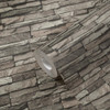 Galerie Slate Stone Wall Brick Effect Wallpaper - BB51148 - Grey / Black
