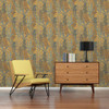 Galerie Fern Leaves Wallpaper - FL61117 - Brown / Yellow