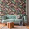 Galerie Mix Leaves Wallpaper - FL61121 - Green / Pink