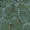 Galerie Jungle Leaves Wallpaper - FL61158 - Green / Metallic