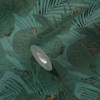 Galerie Jungle Leaves Wallpaper - FL61158 - Green / Metallic