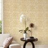 Galerie Floral Stripe Wallpaper - DWP0353-03 - Beige