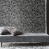 Galerie Paisley Wallpaper - DWP0355-05 - Charcoal / Silver Grey