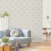 Italian Motif Wallpaper - G68665 - Blue / Silver Grey