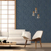 Galerie Glitter Web Wallpaper - G68082 - Gold / Navy