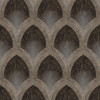 Galerie Nouveau Scallop Wallpaper - G68087 - Black / Taupe