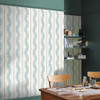 Graham & Brown Laurel Leaf Stripe Wallpaper - 130290 - Blue / Green