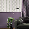 Graham & Brown Laurel Leaf Stripe Wallpaper - 130293 - Mauve / Sage