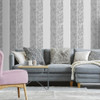 Graham & Brown Milan Stripe Wallpaper - 106517 - Silver