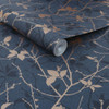 Graham & Brown Belle Wallpaper - 122431 - Navy / Copper