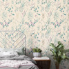 Crown Wallcoverings Mariko Floral Wallpaper - M1554 - Teal / Plum