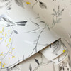 Crown Wallcoverings Mariko Floral Wallpaper - M1551 - Grey / Yellow