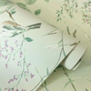 Crown Wallcoverings Mariko Floral Wallpaper - M1552 - Mint / Plum