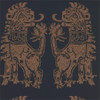 Zoffany Sicilian Lion Wallpaper - 312979 - Bone Black / Copper