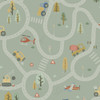 Holden Decor Roundabout Road Wallpaper - 14081 - Sage / Multi
