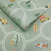 Holden Decor Roundabout Road Wallpaper - 14081 - Sage / Multi