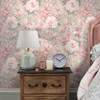 Laura Ashley Mayville Wallpaper - 140329 - Plaster Pink
