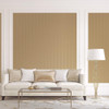 Galerie - Half Inch Stripe Emboss Wallpaper - CI38204 - Gold