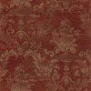 Galerie - Sari Damask Wallpaper - CI38259 - Pale Gold / Red / Dark Green