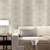 Galerie - String Damask Wallpaper - CI38263 - Grey / Cream / Silver