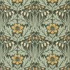 Morris & Co - Woodbell & Anenome Wallpaper - 217575 - Bayleaf / Manilla