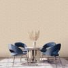 Galerie - Mini Magnolia Wallpaper - G68724 - Tan / Navy / Red