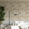 Galerie - Felce Tonale Wallpaper - PS33314 - Bronze Brown / Beige