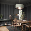 Graham & Brown - Regent Stripe Wallpaper - 142524 - Charcoal