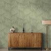 Living room feature wall Holden Decor Grasscloth Leaf Wallpaper 66222 Green