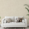 Feature wall Grandeco Ankara Wallpaper A84101 Cream living room