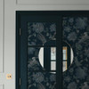 Close-up of Eternal Weave Wallpaper in Twilight Blue-Grey Texture