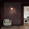 Eternal Weave Damson Wallpaper Styled in Living Room Interior