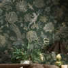 Close-up of Eternal Weave Wallpaper in Emerald Green Texture