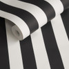 Modern Black Thin Stripe Wallpaper by Galerie
