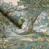 Green Toile-Style Scenic Wallpaper by Graham & Brown