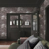 Bodenham Etching Charcoal Wallpaper Styled in Living Room Interior