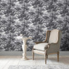 Bobartâs Garden Grey Wallpaper Styled in Living Room Interior