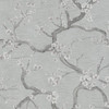 Cherry Blossom Wallpaper - HZ62044 - Grey / Metallic / Pink