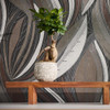 Flowing Leaf Wallpaper - HZ62065 - Beige / Brown / Metallic