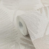 Palm Leaf Wallpaper - HZ62074 - Beige / Grey / Metallic